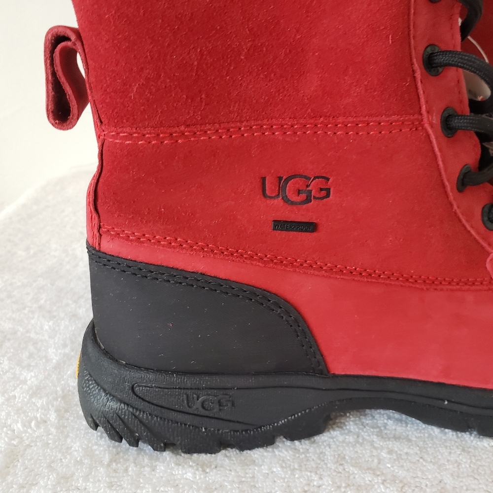 UGG red suede mens boots size 9,5 - Picture 4 of 7